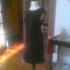 DONNA RICCO NEW YORK BLACK KNEE DRESS AND SLEEVELESS-XS